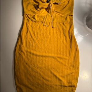 Windsor Mustard Mini Dress